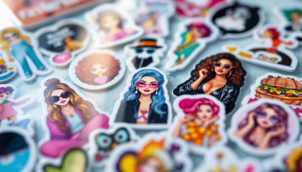 Fashionista icon sticker in high resolution