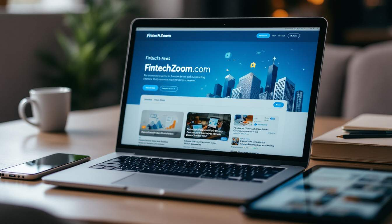 Fintechzoom .com homepage showing financial news articles.